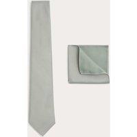 M&S Tie & Pocket Square Set Light Green