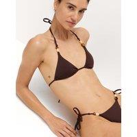 M&S Beaded Triangle Bikini Top Peat