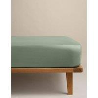 M&S Egyptian Cotton 400 Thread Count Silky Deep Fitted Sheet Sage