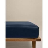 M&S Egyptian Cotton 400 Thread Count Silky Deep Fitted Sheet Navy