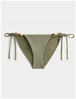 Beaded Tie Side Bikini Bottoms