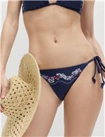 Printed Tie Side Bikini Bottoms