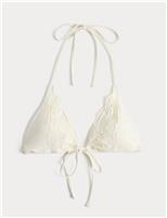 Floral Triangle Bikini Top