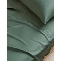 M&S Egyptian Cotton 400 Thread Count Silky Flat Sheet Smokey Green