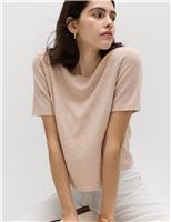 Cotton Rich Boucle Slim Fit Knitted Top