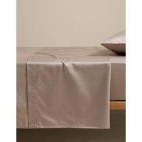 M&S Egyptian Cotton 400 Thread Count Silky Flat Sheet Putty