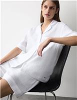 Autograph Pure Cotton Muslin Revere Shortie Set White