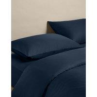 M&S Egyptian Cotton 400 Thread Count Silky Bedding Set Navy