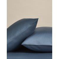 M&S 2 Pack Egyptian Cotton 400 Thread Count Silky Pillowcases Slate Blue