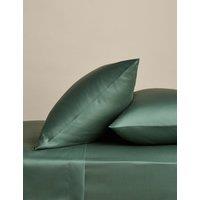 M&S 2 Pack Egyptian Cotton 400 Thread Count Silky Pillowcases Smokey Green
