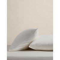 M&S 2 Pack Egyptian Cotton 400 Thread Count Silky Pillowcases Cream