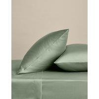M&S 2 Pack Egyptian Cotton 400 Thread Count Silky Pillowcases Sage