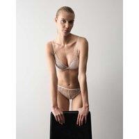 Autograph Seoul Mesh Embroidery Wired Plunge Bra A-E Light Buff