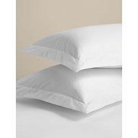 M&S 2 Pack Egyptian Cotton 400 Thread Count Silky Oxford Pillowcases White