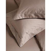 M&S 2 Pack Egyptian Cotton 400 Thread Count Silky Oxford Pillowcases Putty