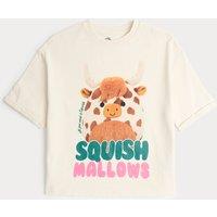 M&S Pure Cotton Squishmallows T-Shirt (2-10 Yrs) Light Cream