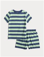 Kids Pure Cotton Striped Short Pyjamas (1-16 Yrs)
