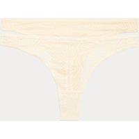 Body by M&S 2 Pack Body Lace Thongs Ivory