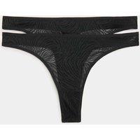 Body by M&S 2 Pack Body Lace Thongs Black