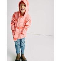 M&S 3 in 1 Polka Dot Fisherman Coat (2-8 Yrs) Medium Coral