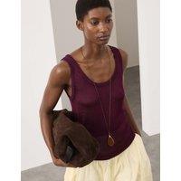 Autograph Metallic Knitted Vest Top Grape