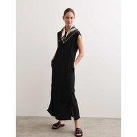 JAEGER Jersey Midi Column Dress Black