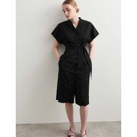 JAEGER Shorts with Linen Black
