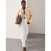 Autograph Leather Revere Collar Jacket Sand