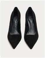 Suede Stiletto Heel Pointed Court Shoes