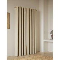 M&S Basketweave Eyelet Curtains Cream