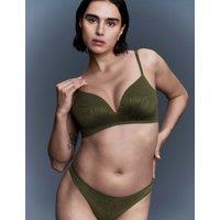 Body by M&S Body Lace Non Wired Plunge Bra (A-E) Dark Olive