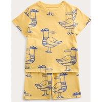 M&S Pure Cotton Seagull Short Pyjamas (1-8 Yrs) Yellow