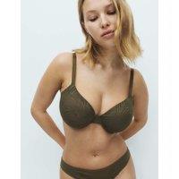 Body by M&S Body Lace Wired Demi Cup Bra F+ Dark Olive