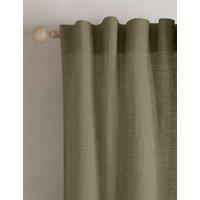 M&S Cotton Linen Blend Sheer Multiway Curtains Khaki