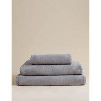 M&S Pure Cotton Waffle Towel Marble