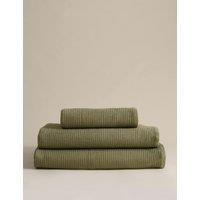 M&S Pure Cotton Waffle Towel Fern