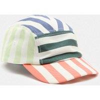 M&S Kids' Colourblock Stripe Panel Baseball Cap (3-13 Yrs) Brown Mix