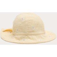 M&S Baby Flower Embroidered Sun Hat (0-3 Yrs) Yellow Mix