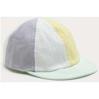M&S Pure Cotton Colourblock Cap (0-3 Yrs) Green Mix