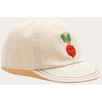 M&S Pure Cotton Radish Badge Cap (0-36 Mths) Orange Mix