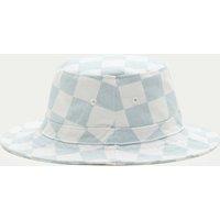 M&S Kids' Pure Cotton Checkerboard Bucket Hat (1-13 Yrs) Blue Mix