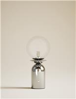 Rechargeable Bubble Glass Globe Table Lamp