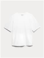 Cotton Modal Blend Crew Neck T-Shirt
