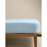 M&S Stay Cool Lyocell Rich Extra Deep Fitted Sheet Dusty Blue