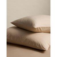 M&S 2 Pack Stay Cool Lyocell Rich Pillowcases Biscuit