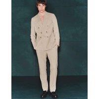 Autograph Tailored Fit Merino Wool Rich Trousers Neutral