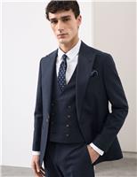 Tailored Fit Wool Blend Textured Suit Jacket