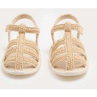 M&S Baby Braided Riptape Fisherman Pram Sandals (0-18 Mths) Neutral