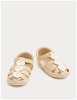Baby Flower Fisherman Pram Sandals (0-18 Mths)