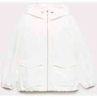 M&S Stormwear Cotton Rich Hooded Parka Coat Ivory